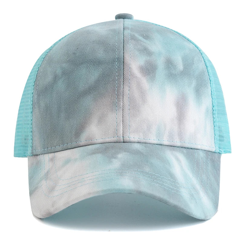 Neue Damen Ponytail Kappe | Tie-Dye Baseballkappe | Streetwear Trucker Hat Kaufschwan®