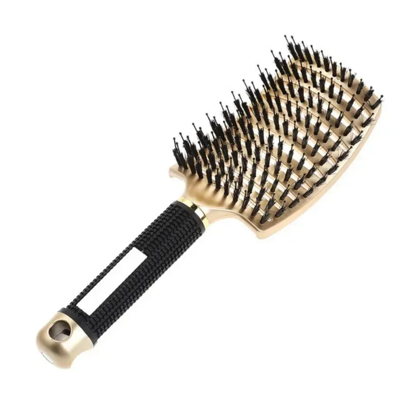 Exfoliating Haarbürste – Borstenkamm für Nasses & Lockiges Haar | Damen Stylingbürste & Perückenpflege