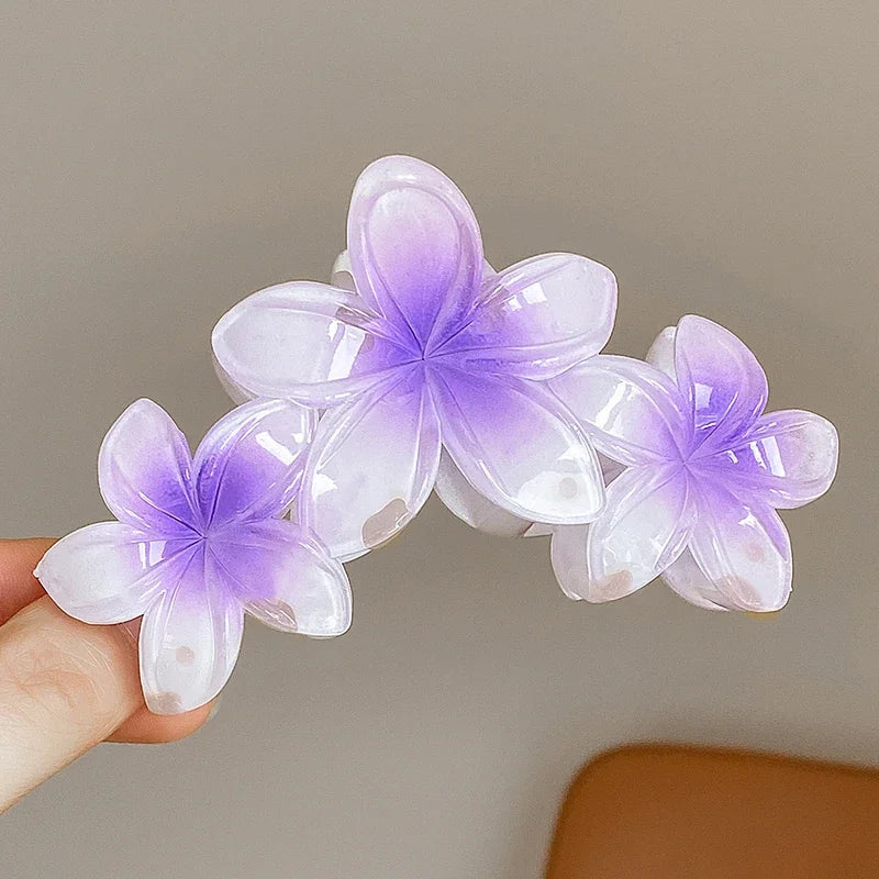 Blumen-Haarklammer – Retro Bunter Haar-Clip Kaufschwan® Lila