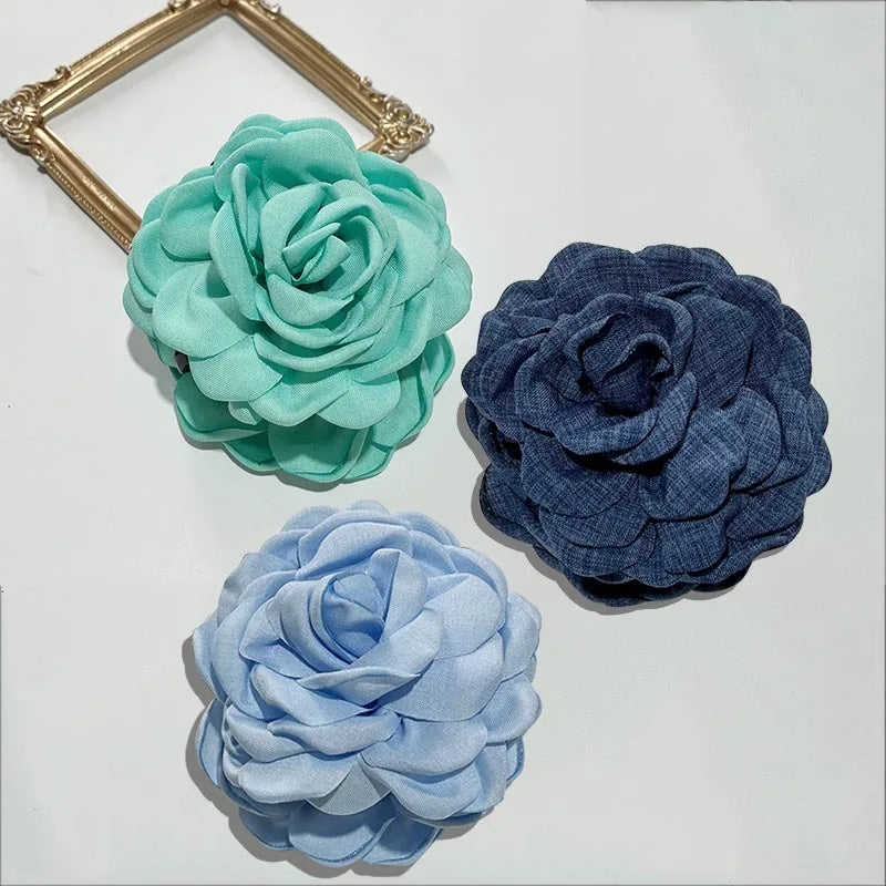 Stoff-Rosen-Haarklammern – Elegante Haaraccessoires für Damen & Mädchen