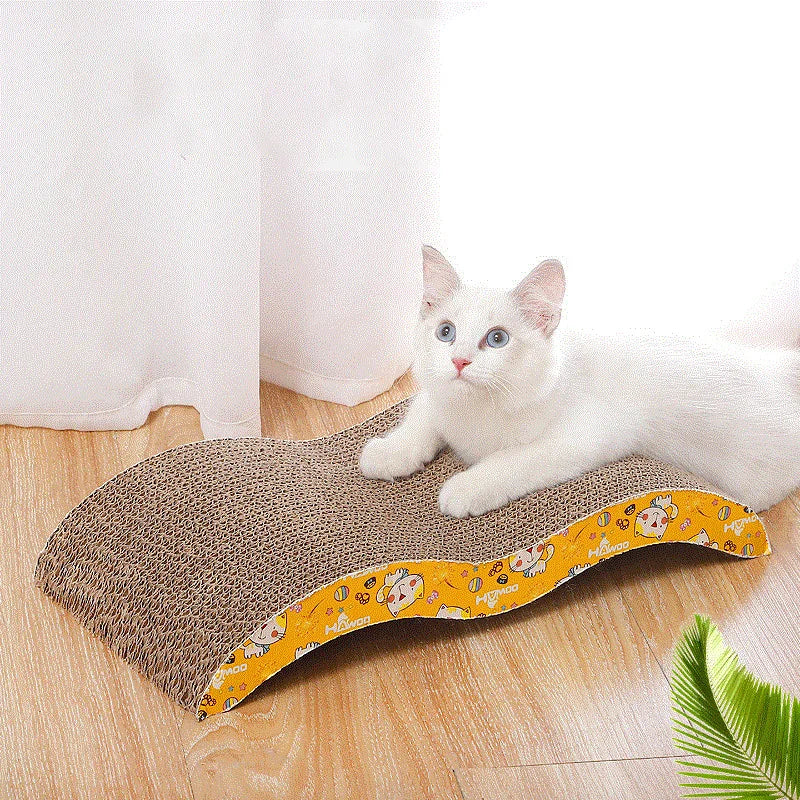 Wellpappe-Kratzbrett für Katze – Kratzfeste Krallenfläche mit Sofaform & Liegeplatz für Katze Kaufschwan®