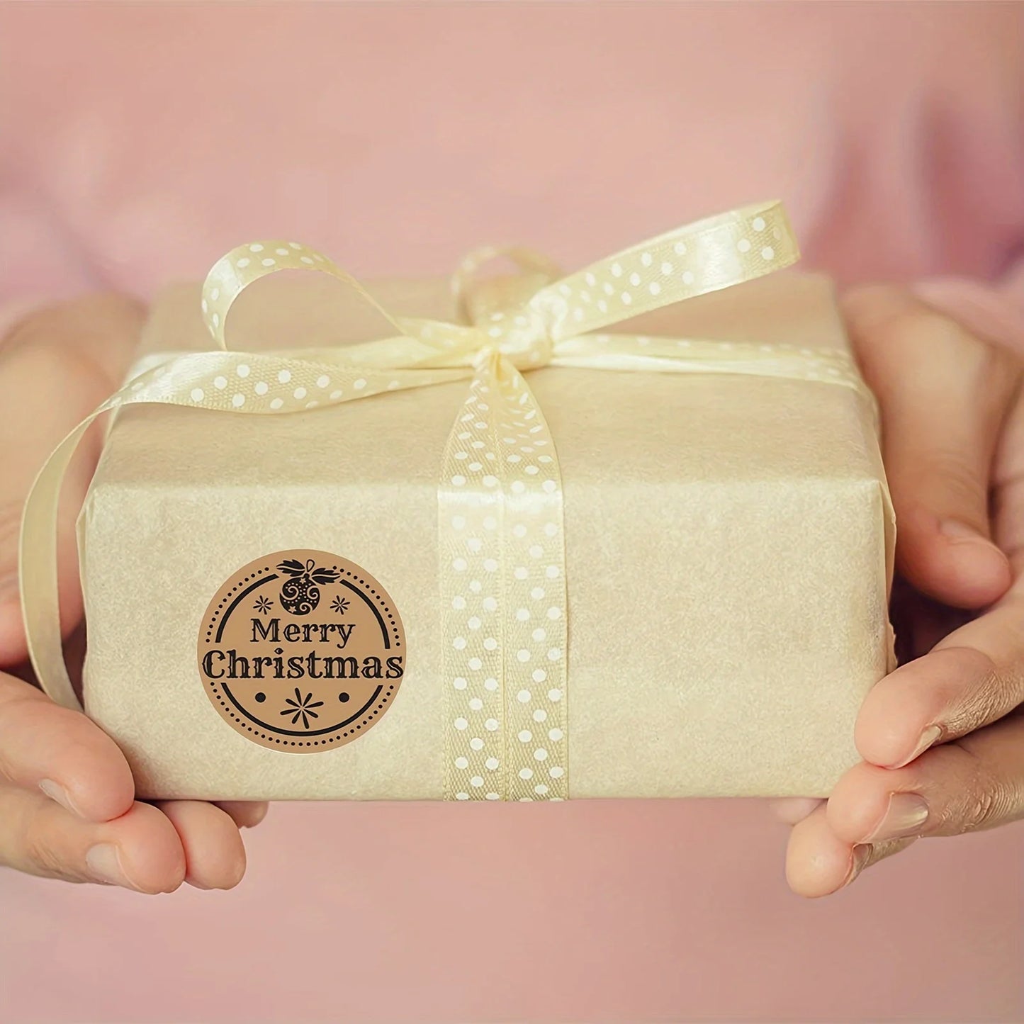 500 Stück „Merry Christmas“-Aufkleber – Festliche Geschenkaufkleber | Deko-Etiketten für Geschenke, Umschläge, Karten & Weihnachtsverpackungen