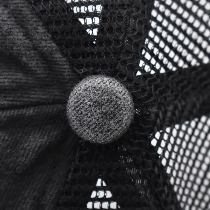 Washed Cotton Mesh Baseballkappe | Vintage Ripped Leichte Kappe für Herren & Damen | Atmungsaktive Frühlings- & Sommermode Kaufschwan®
