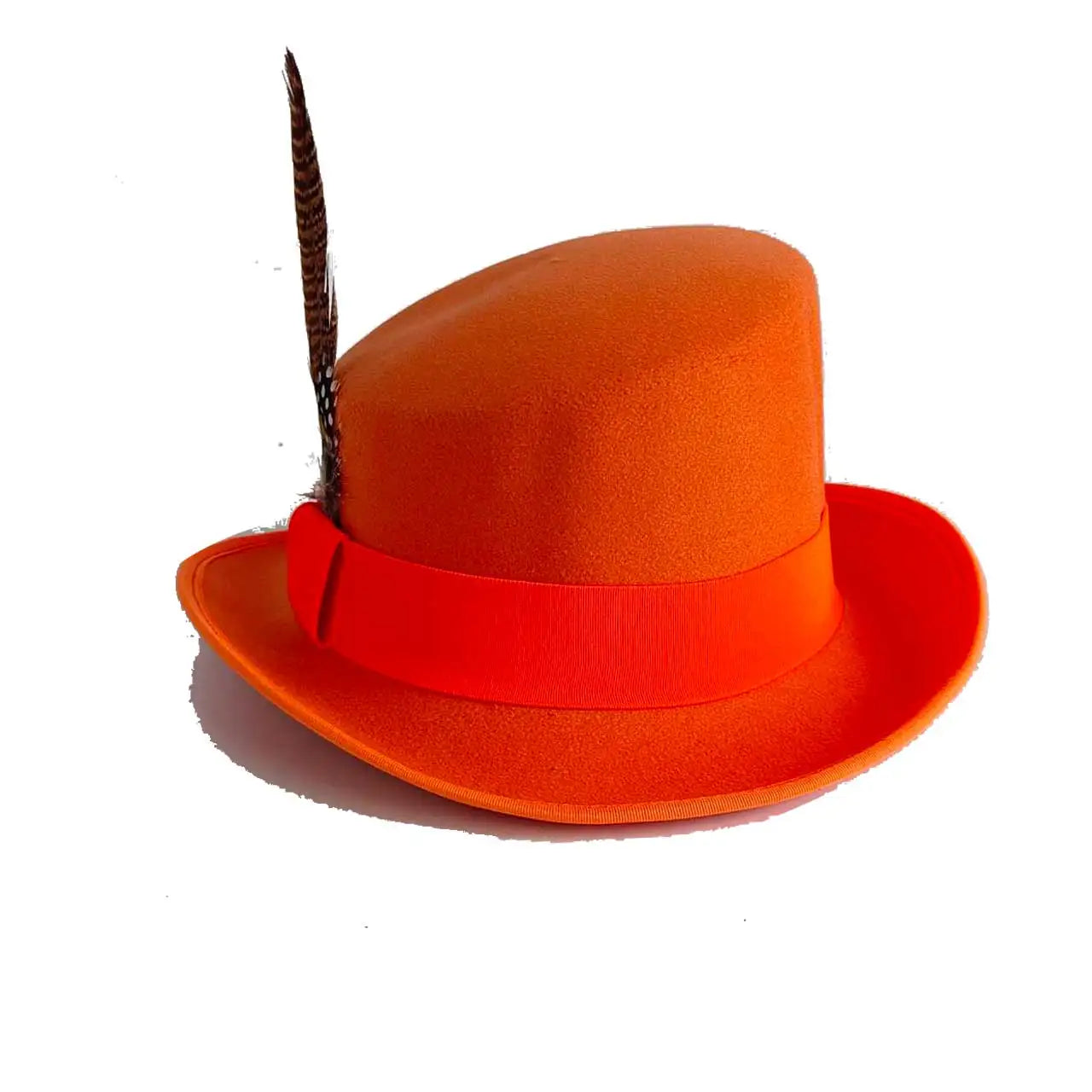 Großer High-Top Fedora Hut – Gentleman Bowler Hut, Britischer Stil, Herbst & Winter, Magic Hat für Herren Kaufschwan® Rot 60-62CM