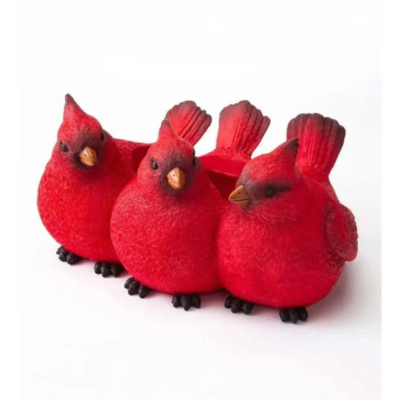Roter Vögel Blumentopf – Kreativer Tier Sukkulenten Pflanztopf | Vogel Deko Ornament für Zuhause Kaufschwan®