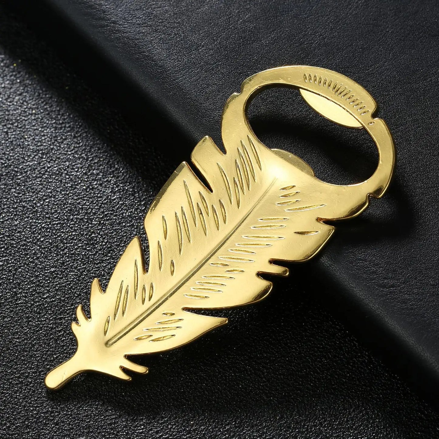 Gold Feder Flaschenöffner – Metall Bieröffner Multifunktionales Werkzeug Kaufschwan®