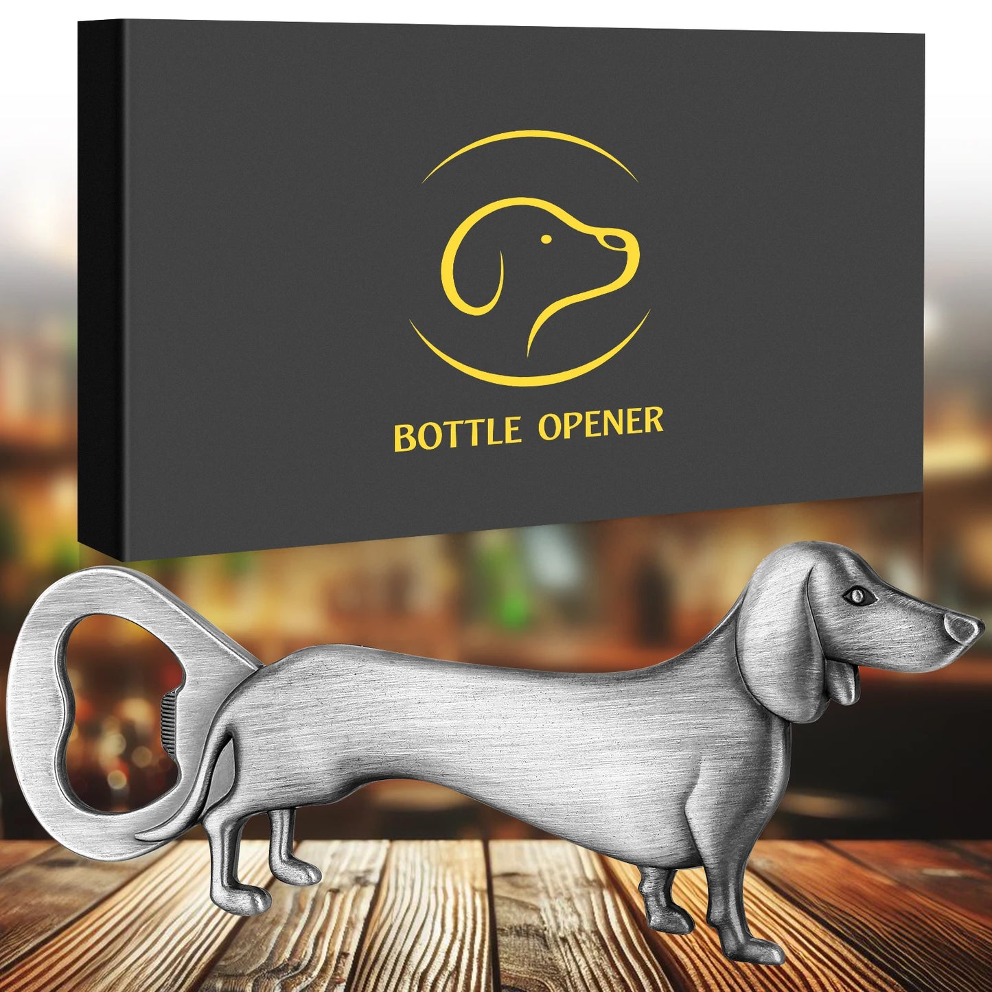 Dackel Flaschenöffner – Metall Hunde Design Geschenk für Männer Kaufschwan®