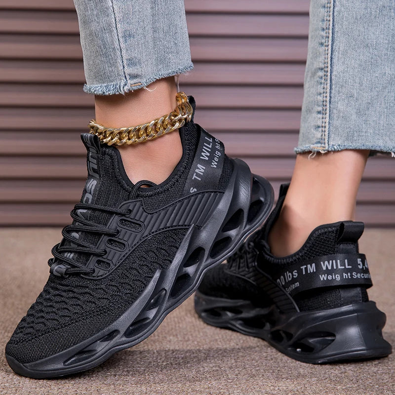 Damen Sportschuhe – Modische Plateau-Sneaker | Frühling & Winter Laufschuhe für Frauen | Auch in Übergrößen bis 43 Kaufschwan® Schwarz 40