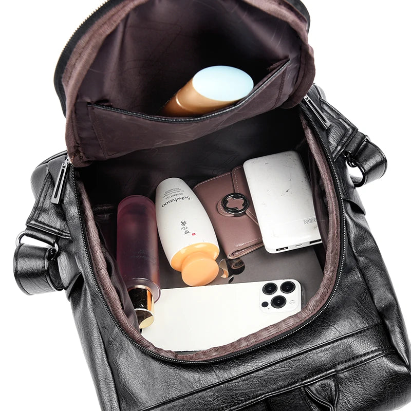 Leder Rucksack | Damen Vintage Schultertasche | Hochkapazitiver Reise- & Schulrucksack Kaufschwan®