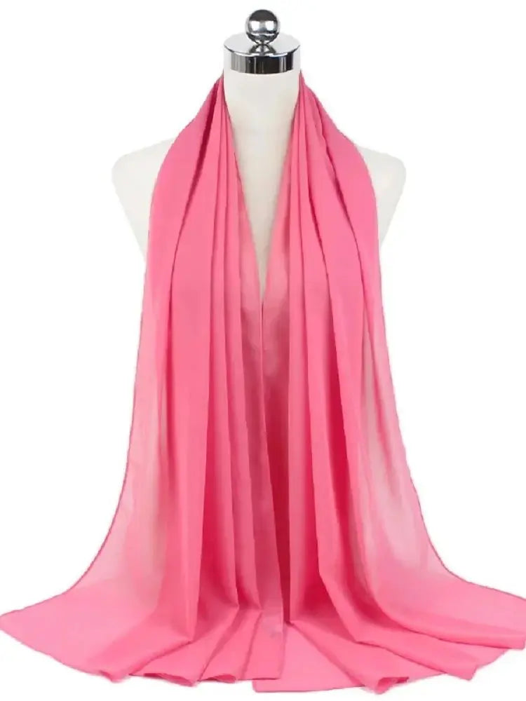 Damen Hijab aus Chiffon – Sofort Tragbares Kopftuch | Einfarbiger Instant Hijab Schal, Arabischer Wrap & Islamischer Schal