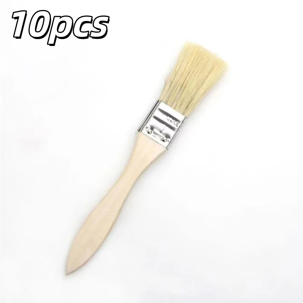 Schweineborsten Pinsel mit Holzgriff – Werkzeug für Malerei, Verputzen und Reinigung Kaufschwan® 10 Stück