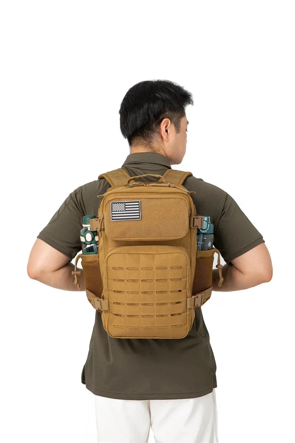 25L Rucksack | Outdoor Survival, Wandern & Fitness | Rucksack für Damen & Herren mit Doppel-Flaschenhalter Kaufschwan®