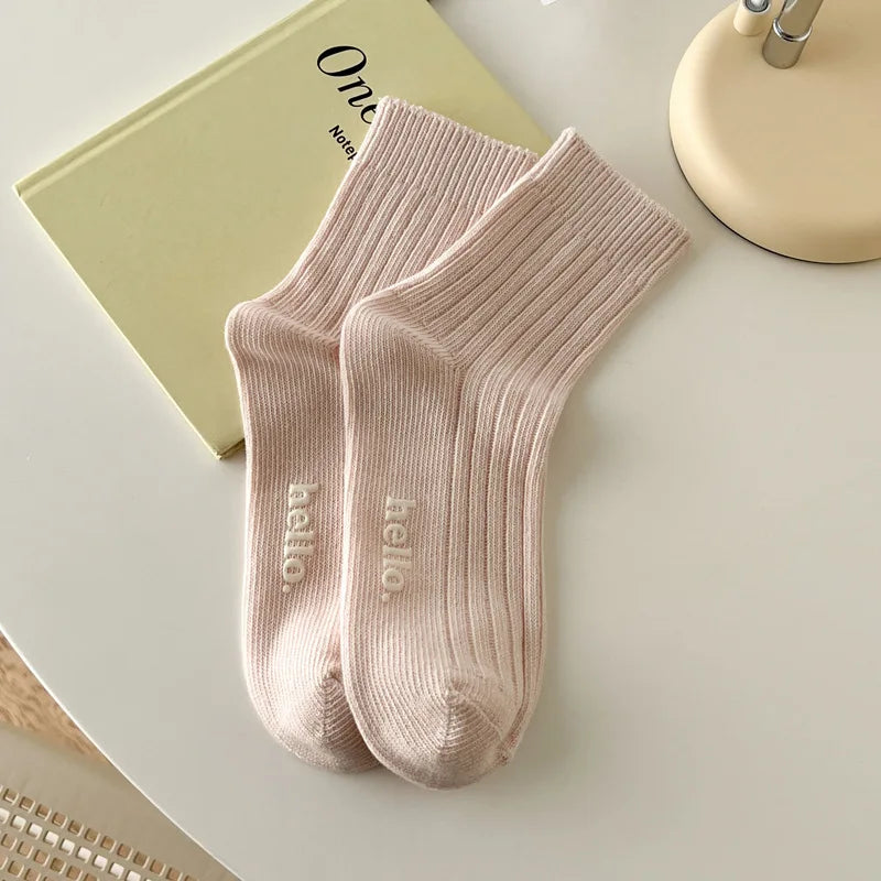 Süße Damensocken | Mode Frühling/Sommer | Weich, Atmungsaktiv, Schweißabsorbierend Bunte Socken Kaufschwan® Rosa Einheitsgröße