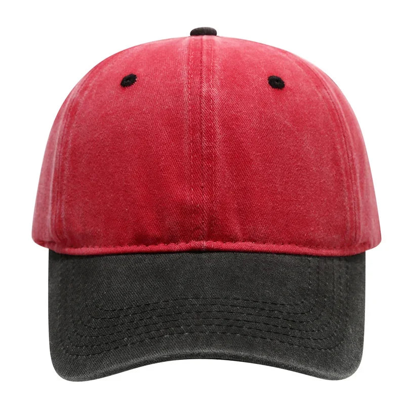 Vintage Washed Baseballkappe | Herren & Damen Farblich Abgestimmte Sonnenkappe | Lässige Snapback Hip Hop Kappe für Frühling & Sommer Kaufschwan®