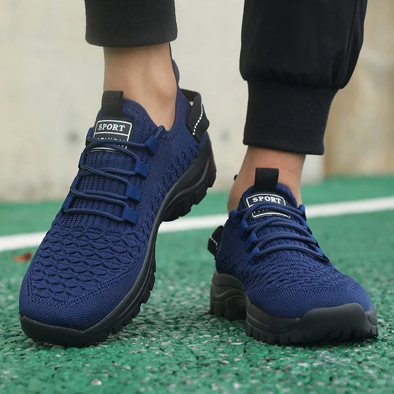 Herren Outdoor Sneaker in Leuchtgelb – Atmungsaktive Mesh Sportschuhe | Stoßdämpfendes Trend-Abenteuer Schuhwerk Kaufschwan®