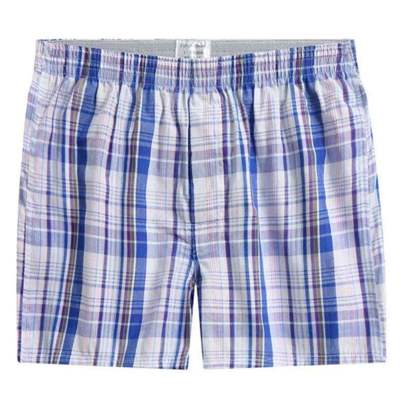 5er-Pack Herren Boxershorts aus Baumwolle | Klassisches Karomuster, Lockerer Oversize-Schnitt, Atmungsaktive Unterwäsche Kaufschwan®