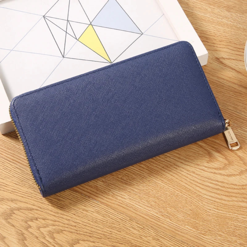 Unisex Langbörse – Große Kapazität Geldbörse für Damen & Herren | Multi-Kartenfächer, Handy & Münzfach Kaufschwan® Blau