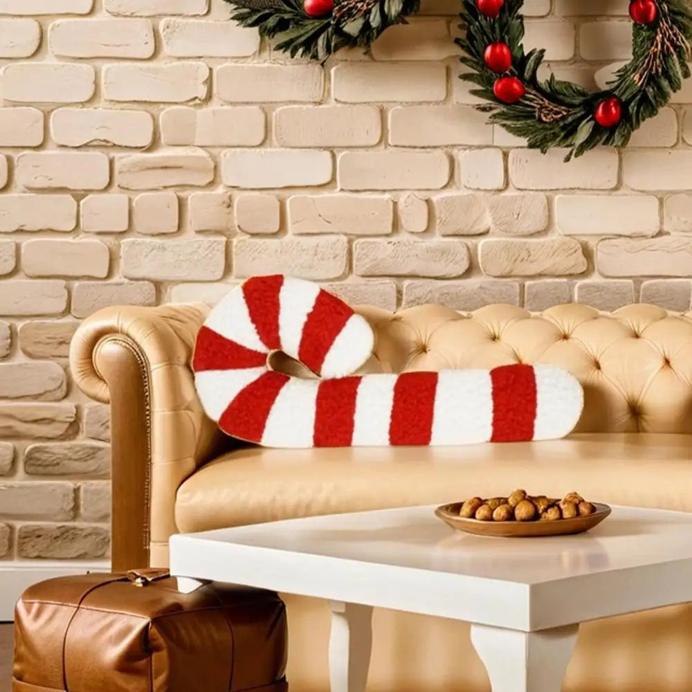 Weihnachten Zuckerstange Kissen | Weiches Sofakissen | Festliches Dekokissen für Weihnachten Kaufschwan®
