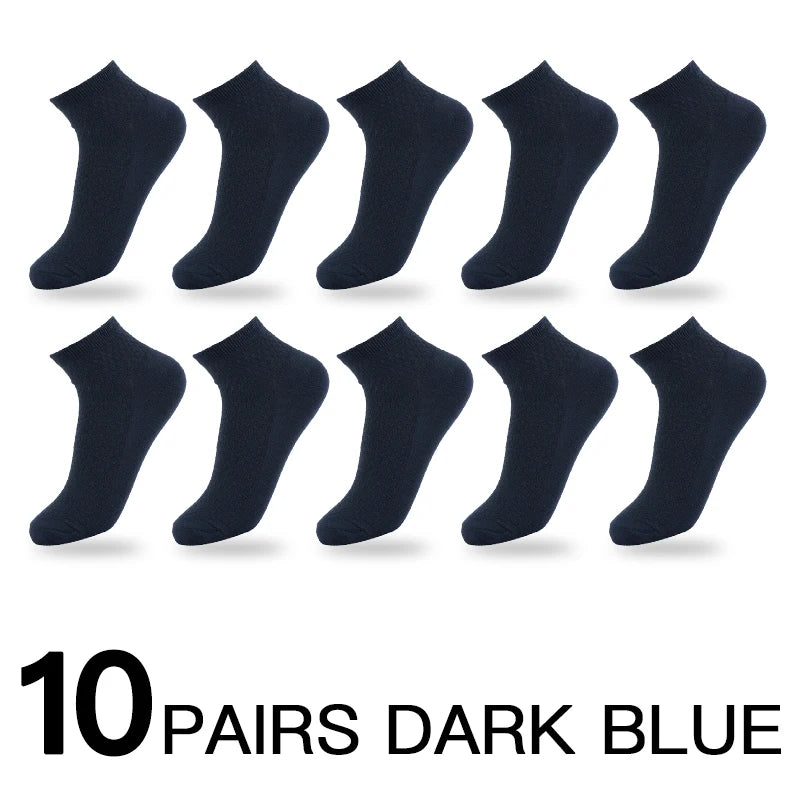 10 Paare Herren Businesssocken | Neuer Stil Schwarze Kurze Atmungsaktive Deodorant-Socken Kaufschwan® 10er Set 4 Einheitsgröße