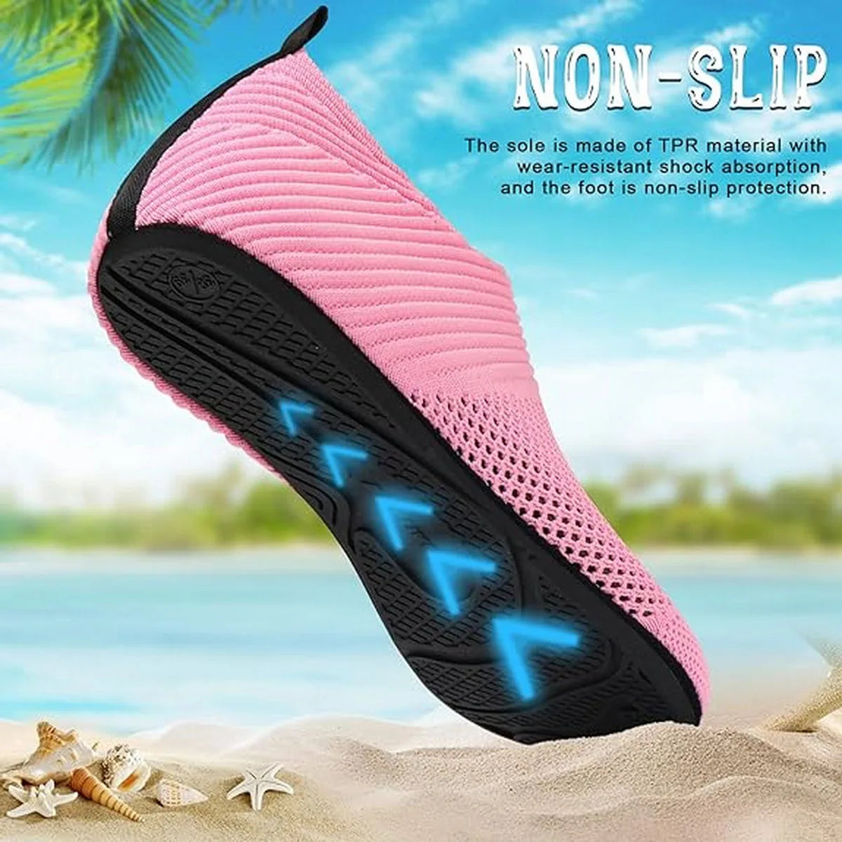 Damen Wasserschuhe Schnell Trocknend – Bequeme Strand & Yoga Schuhe, Atmungsaktive Badeschuhe Kaufschwan®