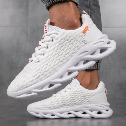 Sommer Herren Sneaker – Hochwertige Einfarbige Sportschuhe & Tennisschuhe | Atmungsaktive Schnürschuhe fürs Laufen, Training & Outdoor Kaufschwan®