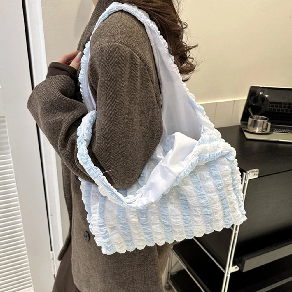Elegante Falten Cloud Handtasche – Damen Schultertasche in Bonbonfarben | Große Kapazität Tote Bag für Alltag & Shopping