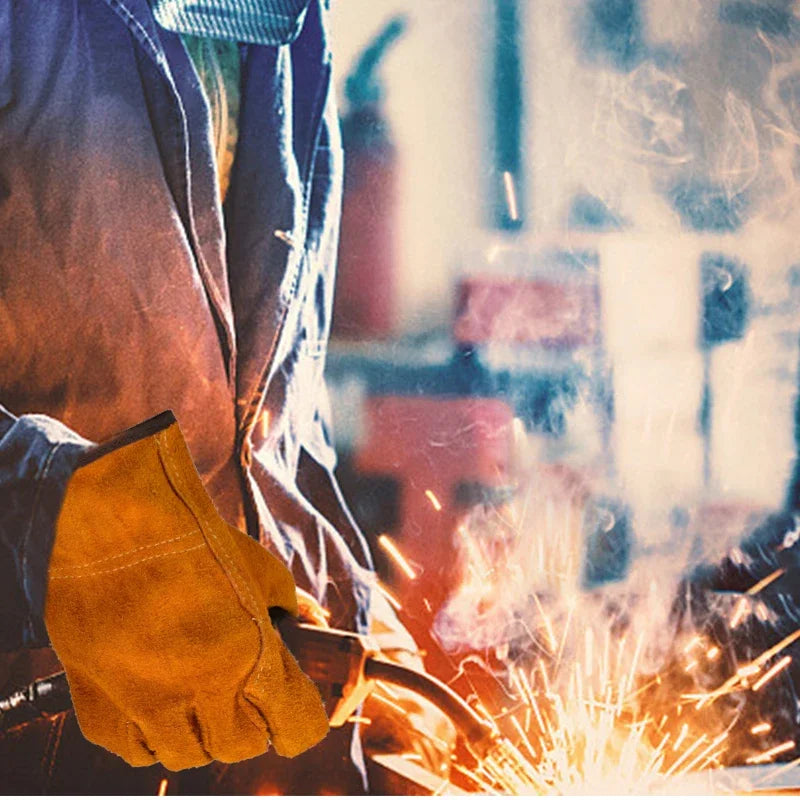 Weiche Rindsleder Arbeitshandschuhe Heavy Duty Fahrer Schweißen Sicherheit Mechanik Garten Kaufschwan®