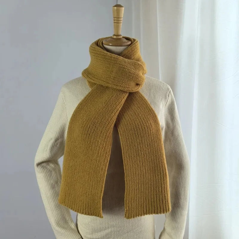 Dicker Strickschal für Herren | Dicker Wollschal | Warm, Vielseitig für Herbst & Winter – Unisex Trendiger Style Kaufschwan® Ingwergelb