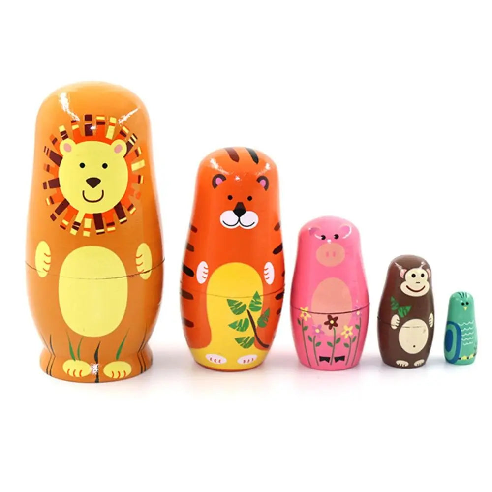 Holz-Matrjoschka – Russische Nestpuppen Set | Dekoration & Spielzeug Geschenk für Kinder