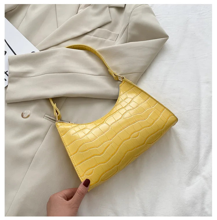 Kleine Retro Leder Shopping Tasche – Modische Einfarbige Ketten Schultertasche | Damen Handtasche Casual Kaufschwan®