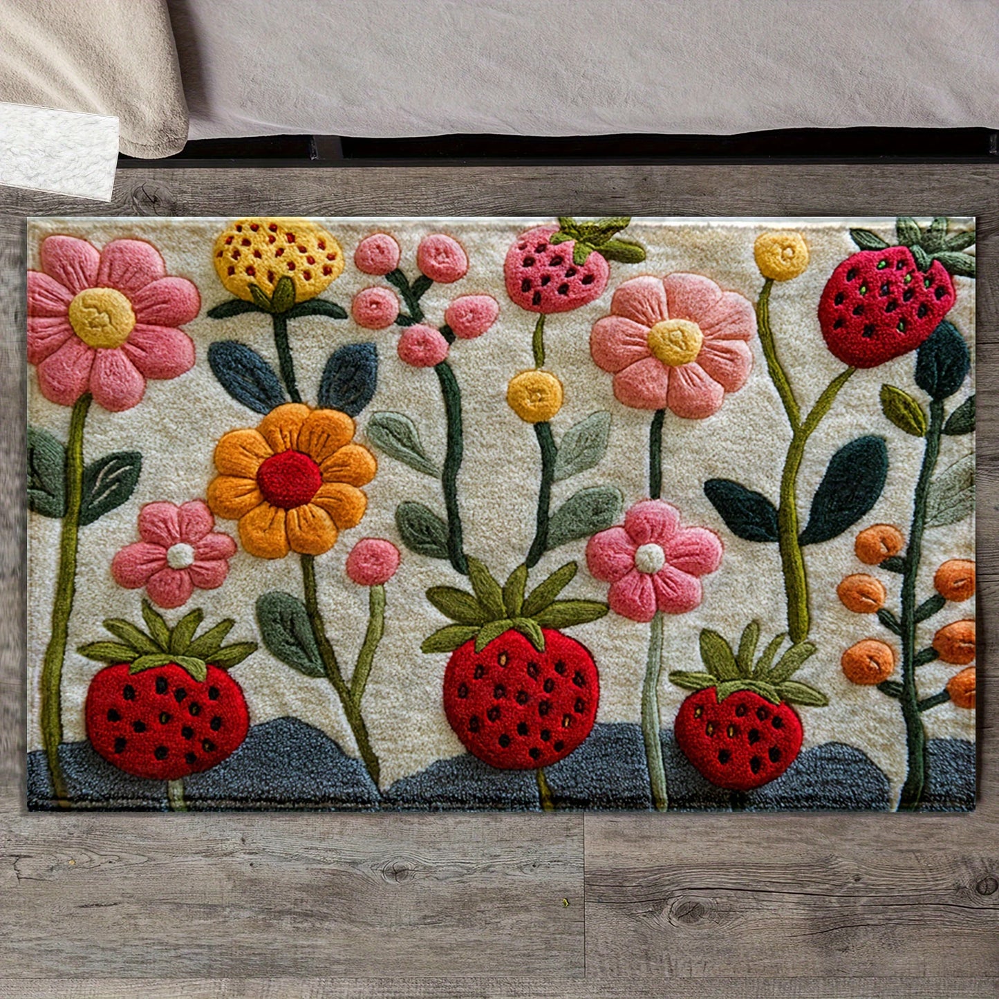 3D Blumenmatte – Rutschfester Teppich mit Kaschmir-Optik für Eingang & Badezimmer Kaufschwan®