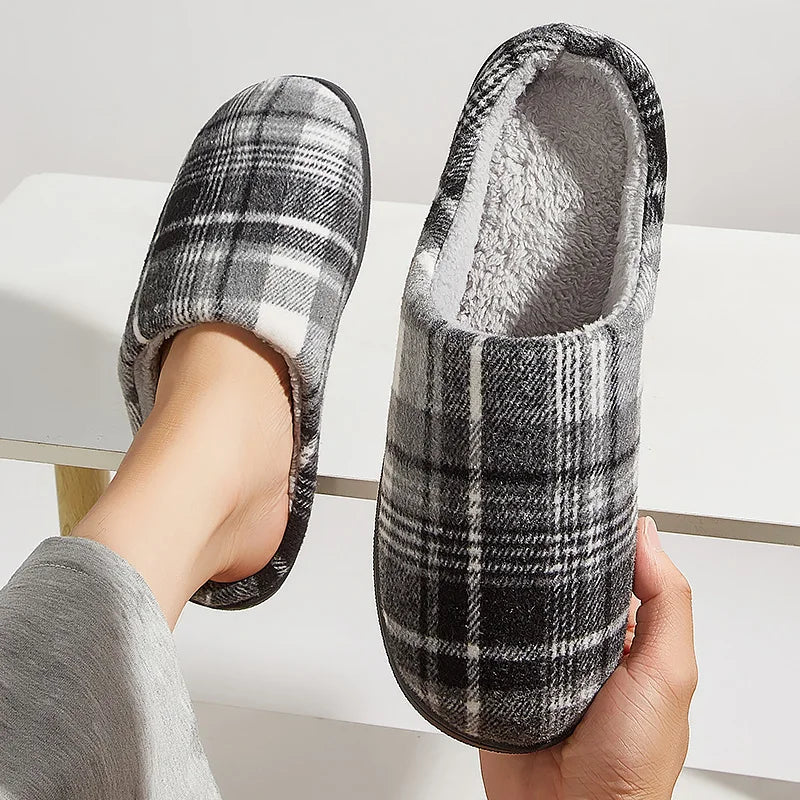 Herren Plüsch Hausschuhe | Bequeme Memory Foam Schuhe | Winter Warm & Weich Schlafzimmer Hausschuhe Kaufschwan®