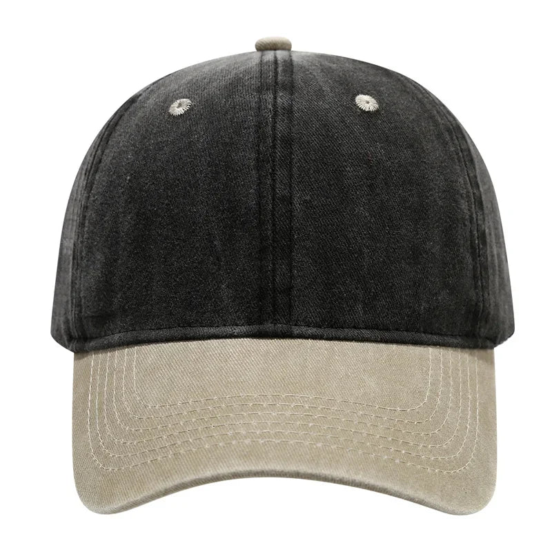 Vintage Washed Baseballkappe | Herren & Damen Farblich Abgestimmte Sonnenkappe | Lässige Snapback Hip Hop Kappe für Frühling & Sommer Kaufschwan®