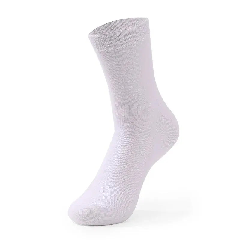 5 Paare Herren Baumwoll-Atmungsaktive Schweißabsorbierende Kurzsocken | Einfarbige Wadenlange Sport- & Business-Socken Kaufschwan®