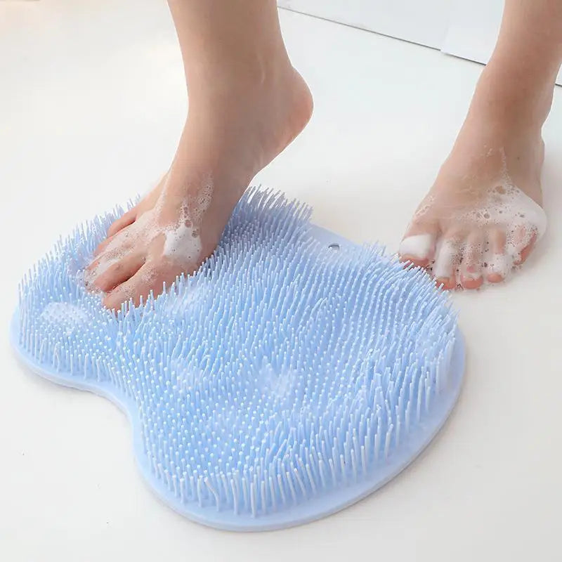 Peeling-Fußbürste & Rückenbürste | Anti-Rutsch-Saugnapf | Tiefenreinigung & Körper-Schmutzentfernung Kaufschwan® Blau