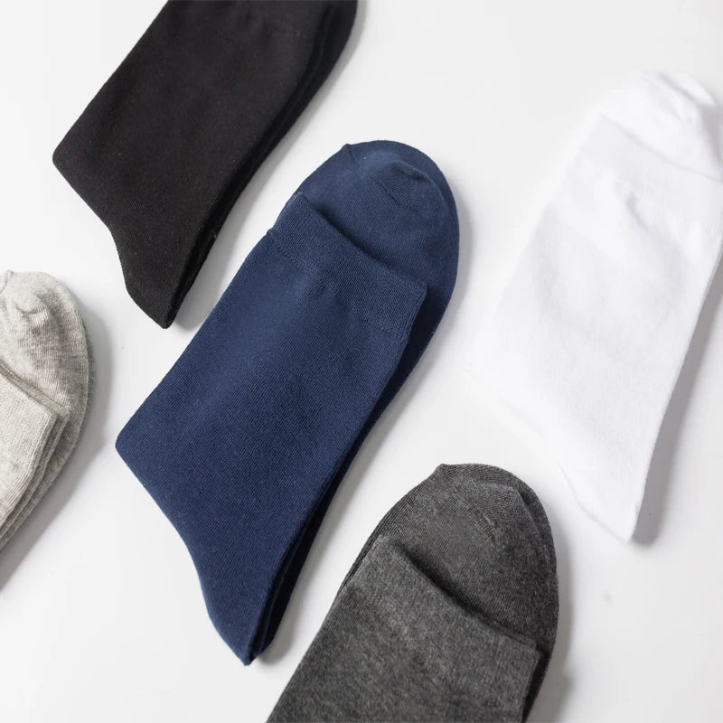 10 Paare Herren Kammbaumwollsocken | Schwarze Freizeit- & Businesssocken Atmungsaktiv Hochwertig Kaufschwan®