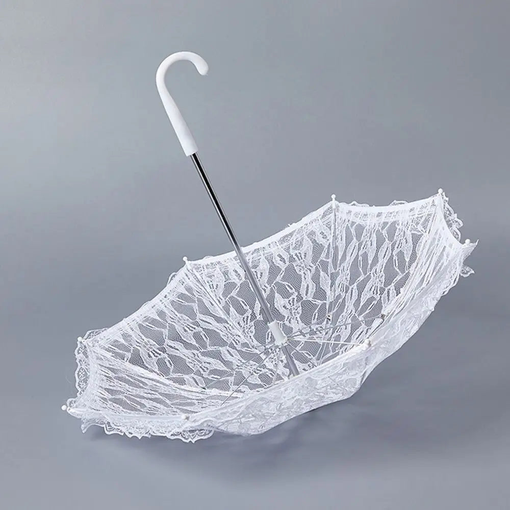 Eleganter Spitzen Brautschirm – Floraler Hochzeitsschirm im Vintage Stil Kaufschwan®