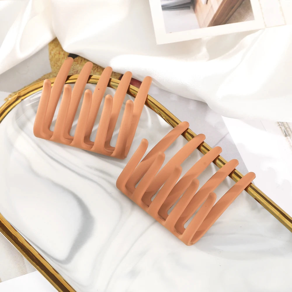 Doppelseitiger Frosted Haarkamm – Rutschfeste Zahnkamm-Haarklammer in Schwarz für Damen Kaufschwan®