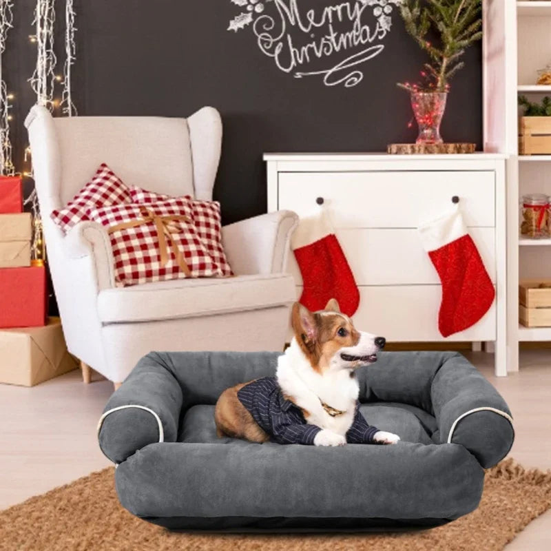 Super Weiches Hundebett Sofa – Dickes Warmes Rechteckiges Haustierbett Kaufschwan®