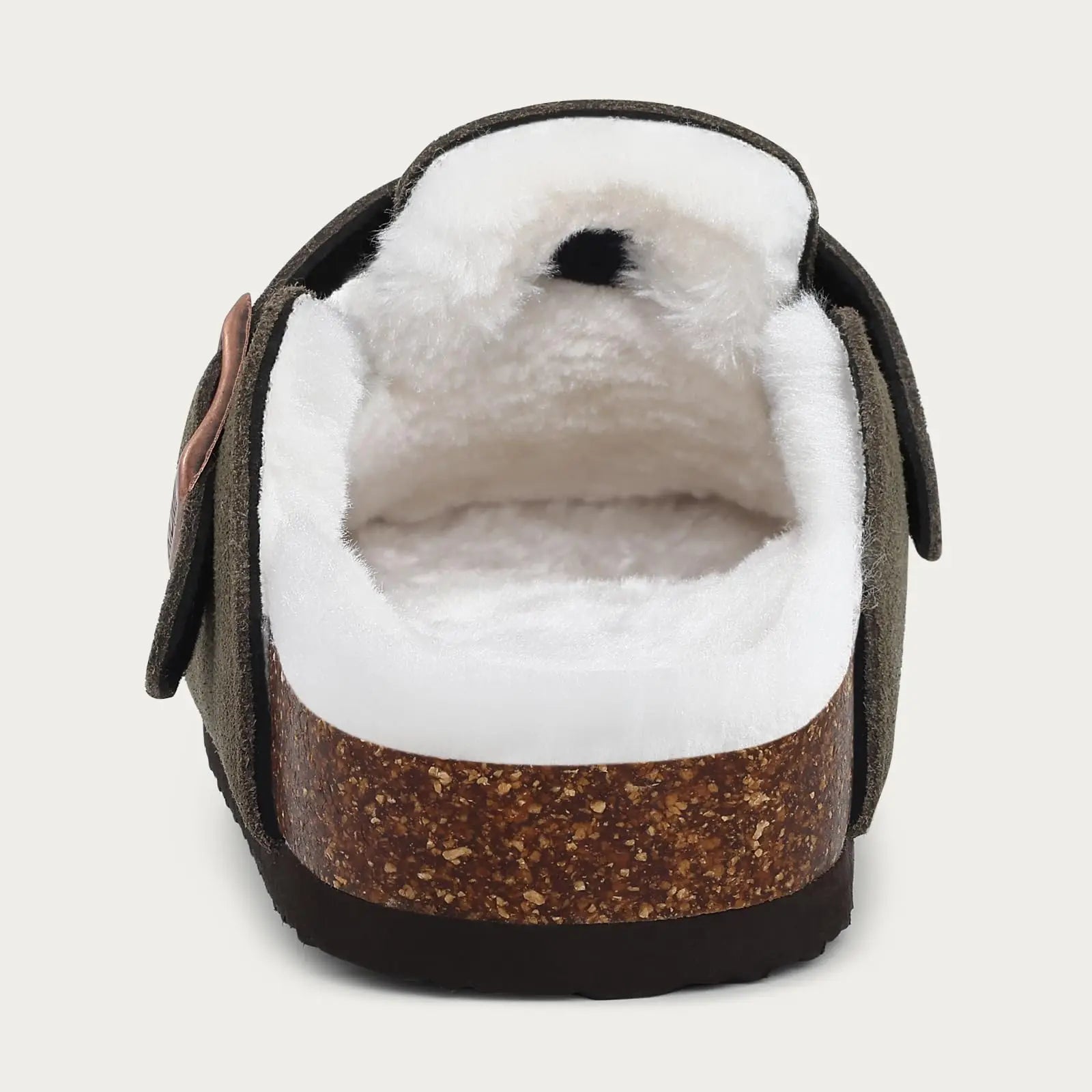 Klassische Winter-Pantoffeln | Unisex Fell-Suede Clogs | Kuschelige Hausschuhe mit Verstellbarer Schnalle & Kork-Fußbett Kaufschwan®