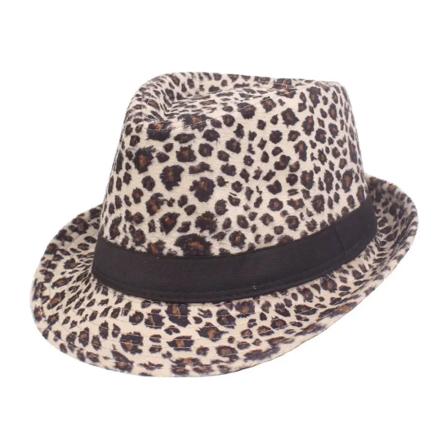 Herbst & Winter Damen Hut – Jazzhut, Britischer Retro Gentleman Fedora, Herren Leopard Tier Partyhut Kaufschwan®