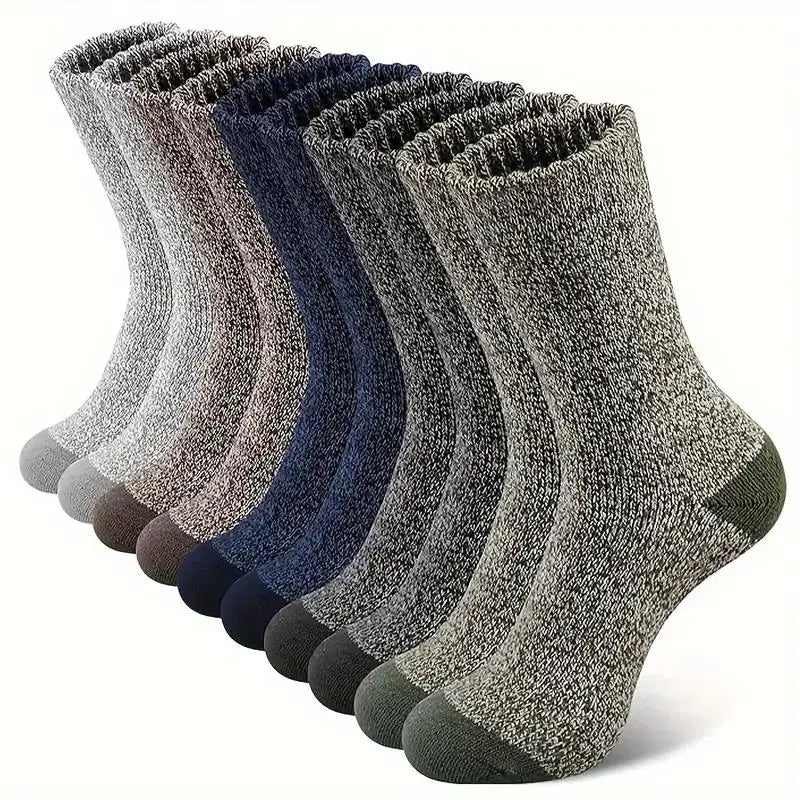 5 Paare Herren Merinowollsocken | Extra Dicke Thermo-Wandersocken für Kaltes Wetter Kaufschwan® 5 Paare Set 3 EU 39-45