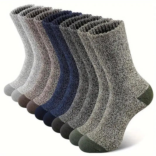 5 Paare Herren Merinowollsocken | Extra Dicke Thermo-Wandersocken für Kaltes Wetter Kaufschwan® 5 Paare Set 3 EU 39-45