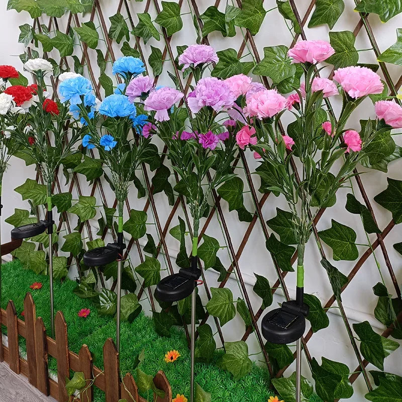 LED Solar Nelken- & Rosenblumen-Feenlichterkette – Wasserdichte Gartenlichter für Hof, Rasen, Wege & Muttertagsgeschenk Kaufschwan®