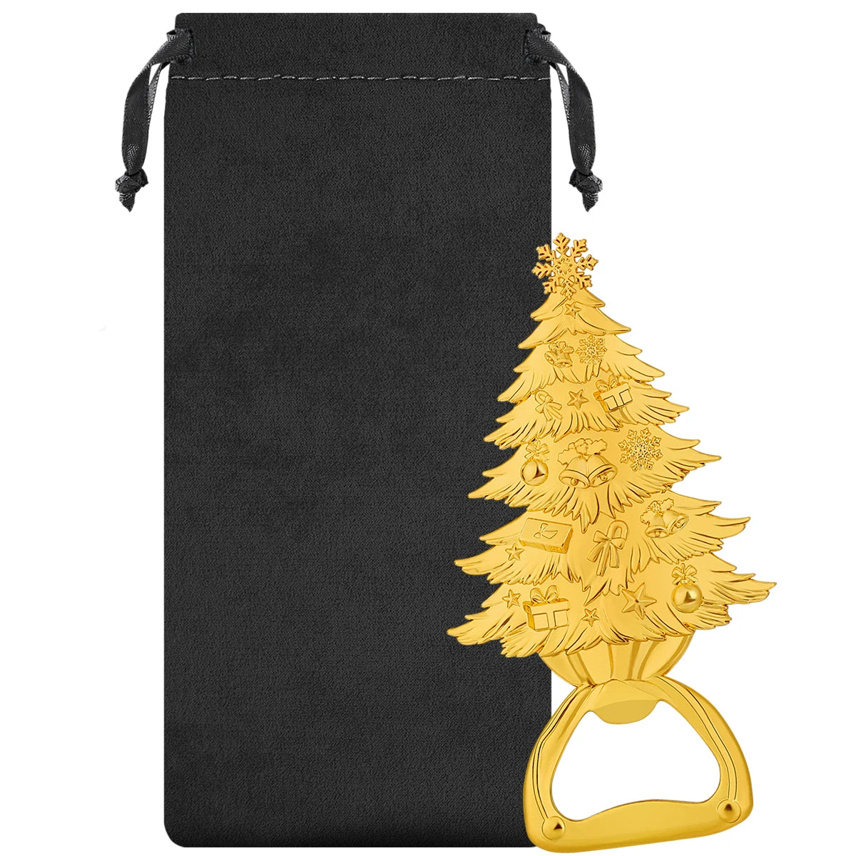 Weihnachtsbaum Flaschenöffner – Bronze/Grau/Gold Geschenk für Männer & Vater Kaufschwan® Gold mit Tasche
