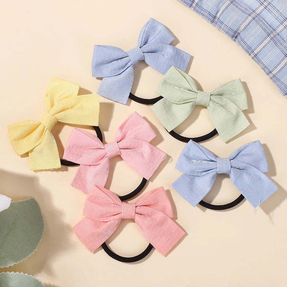20 Stück Bunte Elastische Haargummis für Kinder & Mädchen | Niedliche Scrunchies mit Schleife | Baby Haaraccessoires & Haarschmuck Kaufschwan®