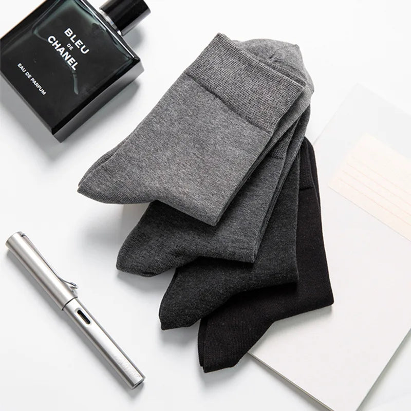 10 Paare Herren Kammbaumwollsocken | Schwarze Freizeit- & Businesssocken Atmungsaktiv Hochwertig Kaufschwan®