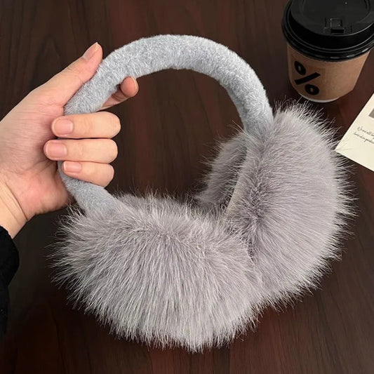 Winter Ohrwärmer – Unisex Weiche Plüsch Earmuffs | Outdoor Mode Einfarbig Ohrklappen-Schutz für Damen & Herren Kaufschwan® Grau