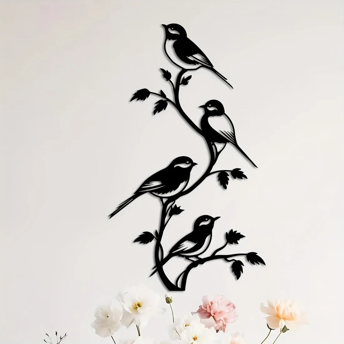 2D Flache Retro Metall Vogel Silhouette Wanddekoration – Handgefertigte Laser-Cut Kunst Kaufschwan®