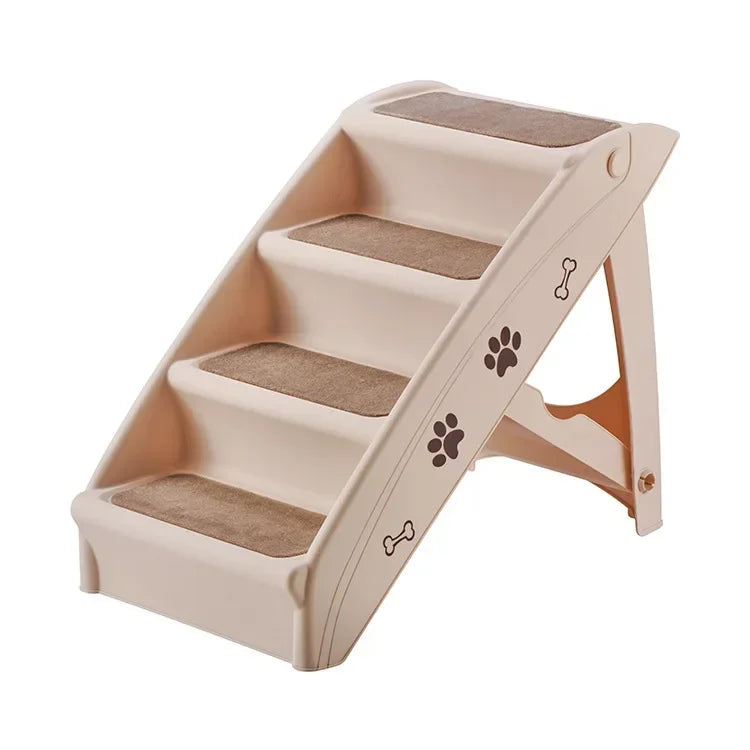 Klappbare Hundetreppe – Verstellbare Rutschfeste Haustierleiter für Kleine & Ältere Hunde Kaufschwan® Design 4